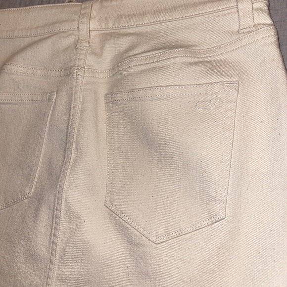 Vineyard Vines Marshmallow Hi-Lo Hem Denim Skirt 0 - Picture 6 of 6